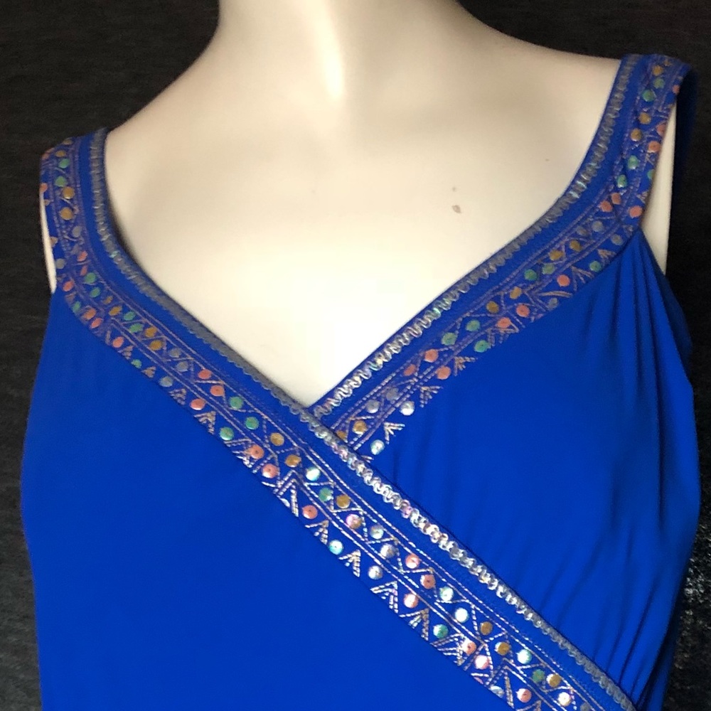 Gottex blue one piece swimsuit plus size - Picture 3 of 6